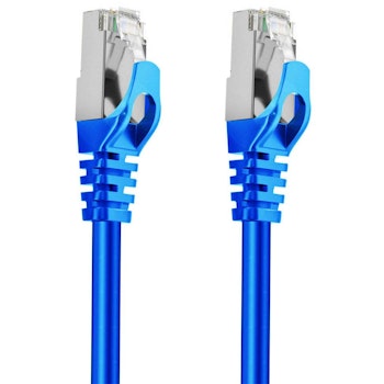 Product image of Cruxtec Cat7 0.3m 10GbE SF/FTP Triple Shielding Network Cable Blue - Click for product page of Cruxtec Cat7 0.3m 10GbE SF/FTP Triple Shielding Network Cable Blue