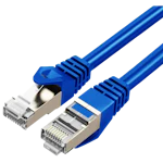 A small tile product image of Cruxtec CAT7 0.3m 10GbE SF/FTP Triple Shielding Network Cable Blue