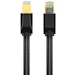 A product image of Cruxtec CAT8 0.3m 40GbE SF/FTP Triple Shielding Ethernet Cable Black