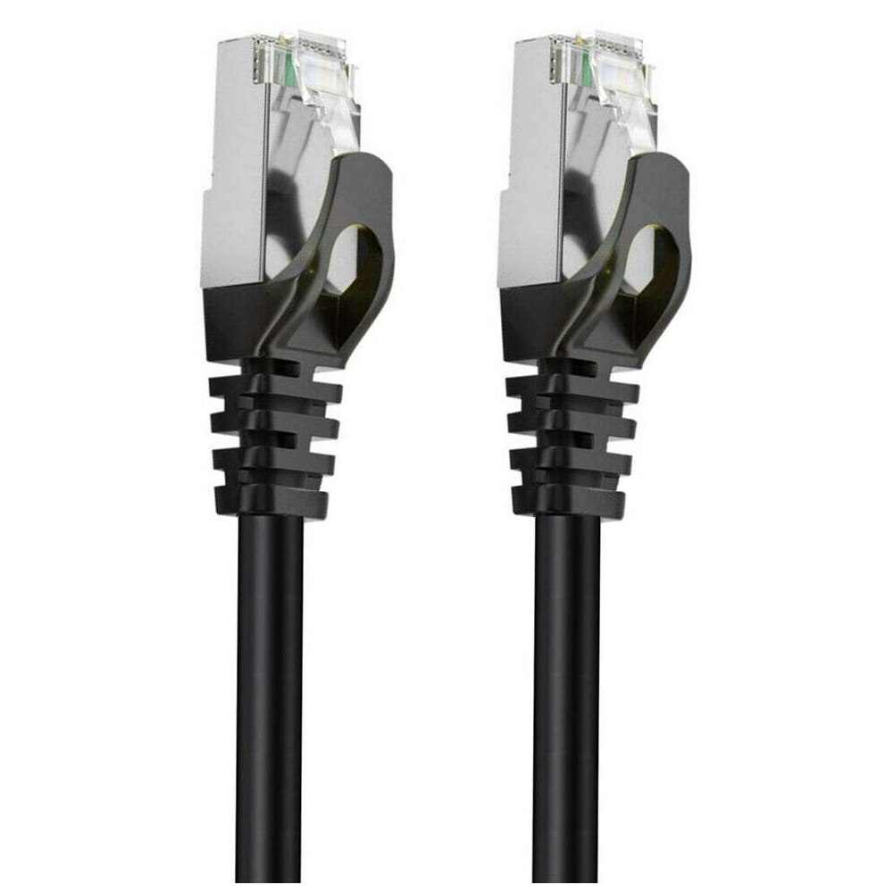 A large main feature product image of Cruxtec CAT7 0.3m 10GbE SF/FTP Triple Shielding Network Cable Black