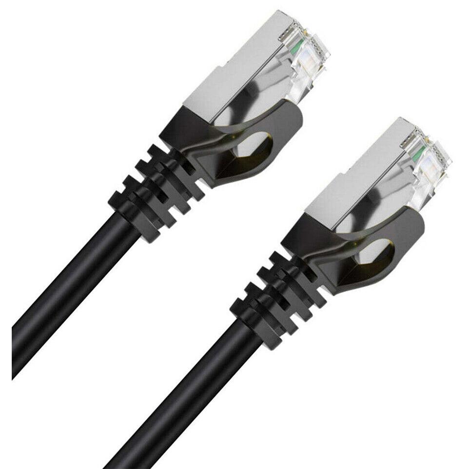 A large main feature product image of Cruxtec CAT7 0.3m 10GbE SF/FTP Triple Shielding Network Cable Black