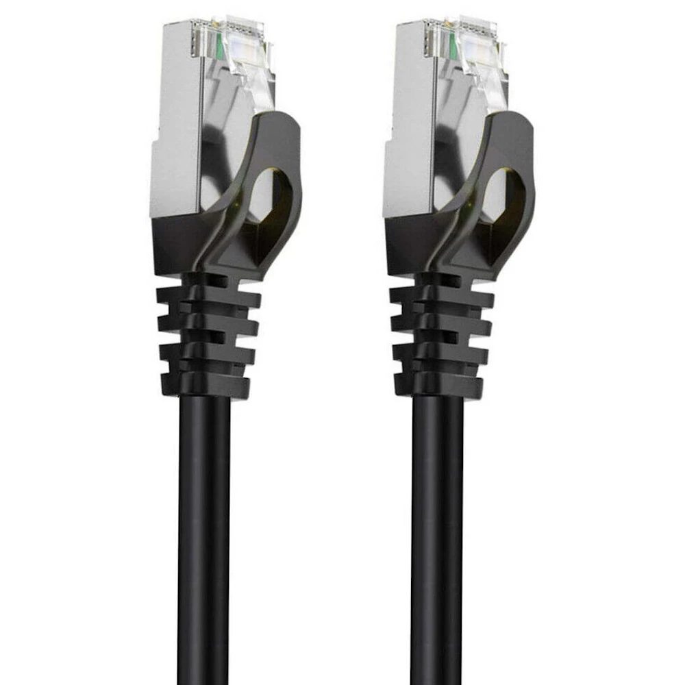 Cruxtec CAT7 2m 10GbE SF/FTP Triple Shielding Network Cable Black
