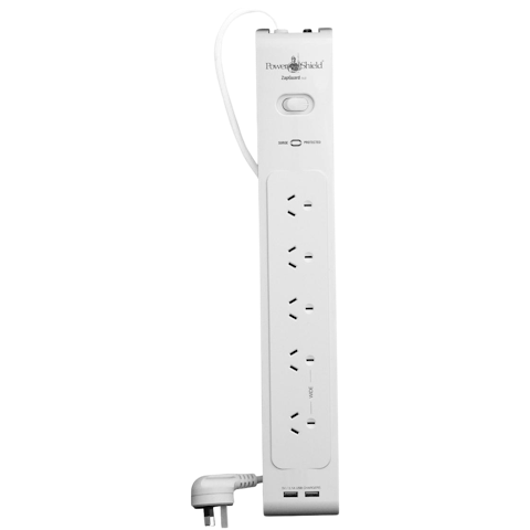 PowerShield ZapGuard 5 Way Surge Board with Quick USB Charging