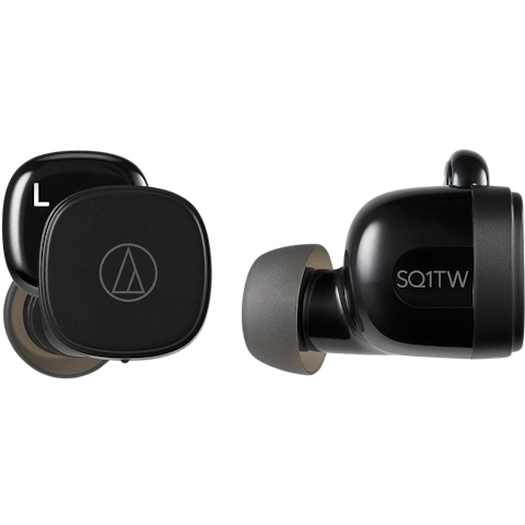 Audio-Technica ATH-SQ1TW Wireless Earbuds - Black
