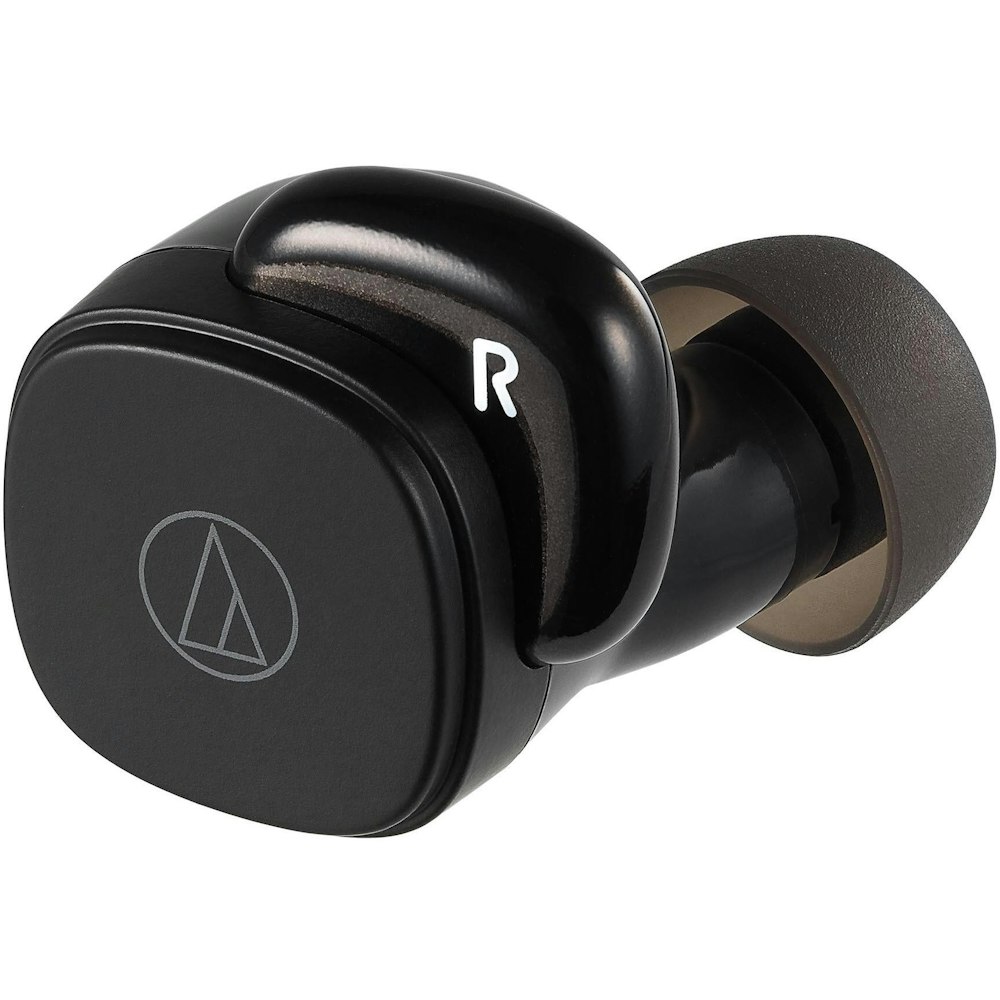 A large main feature product image of Audio-Technica ATH-SQ1TW Wireless Earbuds - Black