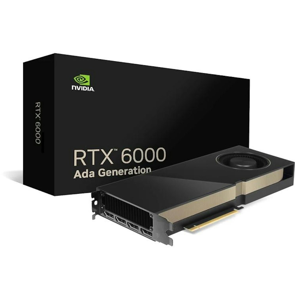 A large main feature product image of NVIDIA RTX 6000 Ada 48GB GDDR6