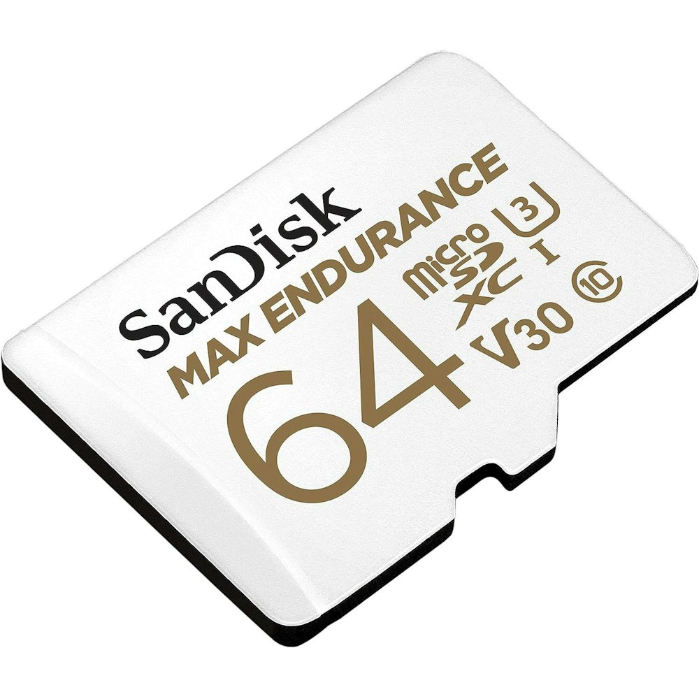 A large main feature product image of SanDisk MAX ENDURANCE UHS Class 3 microSD Card 64GB