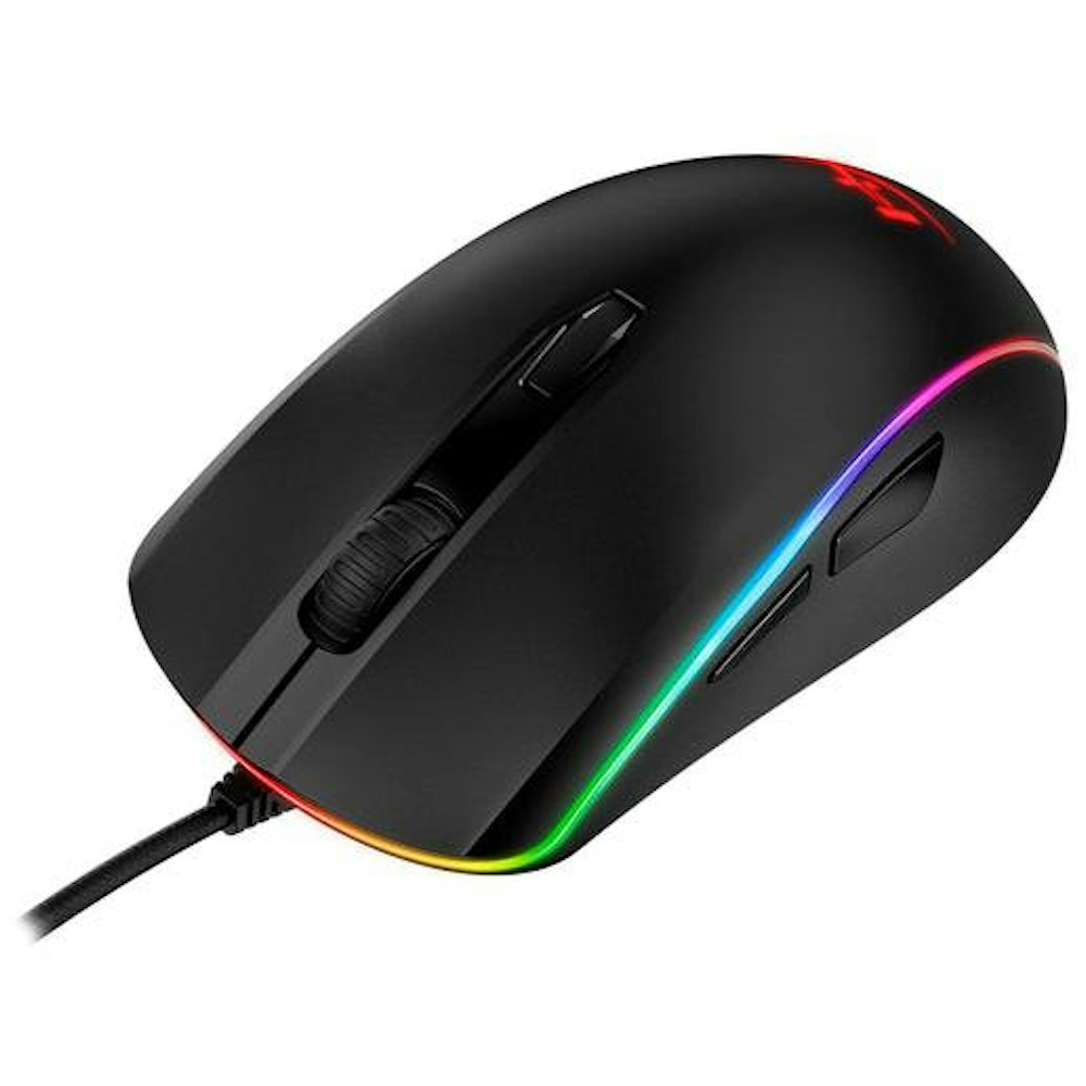 A large main feature product image of HyperX Pulsefire Surge - Wired RGB Gaming Mouse