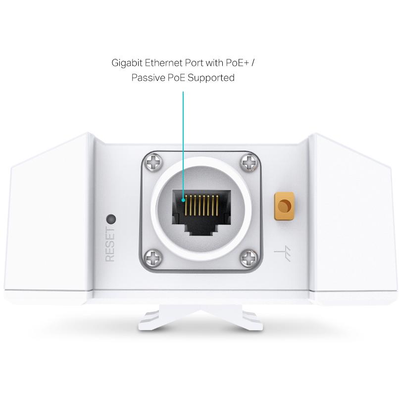 A large main feature product image of TP-Link EAP650-Outdoor - AX3000 Dual-Band Wi-Fi 6 Access Point