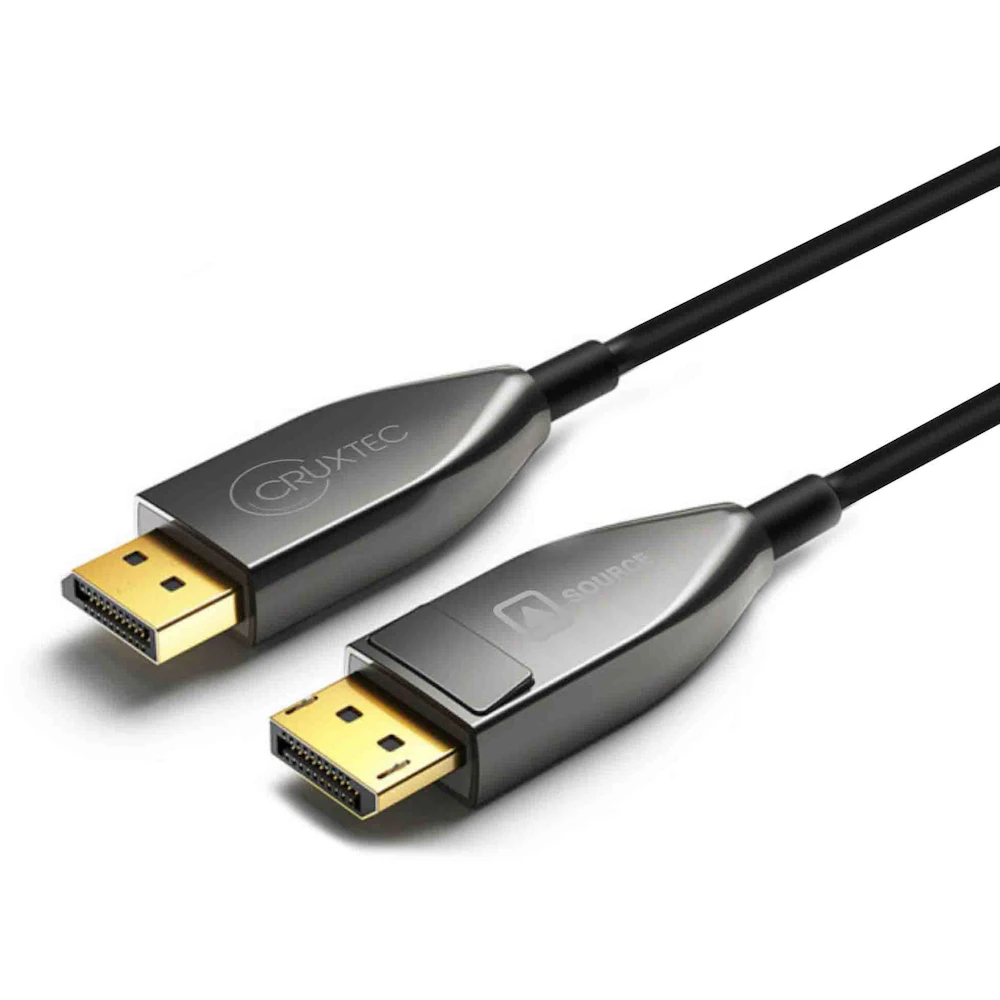 Cruxtec DisplayPort 1.4 8K Active Optical Fiber Male to Male Cable - 10m