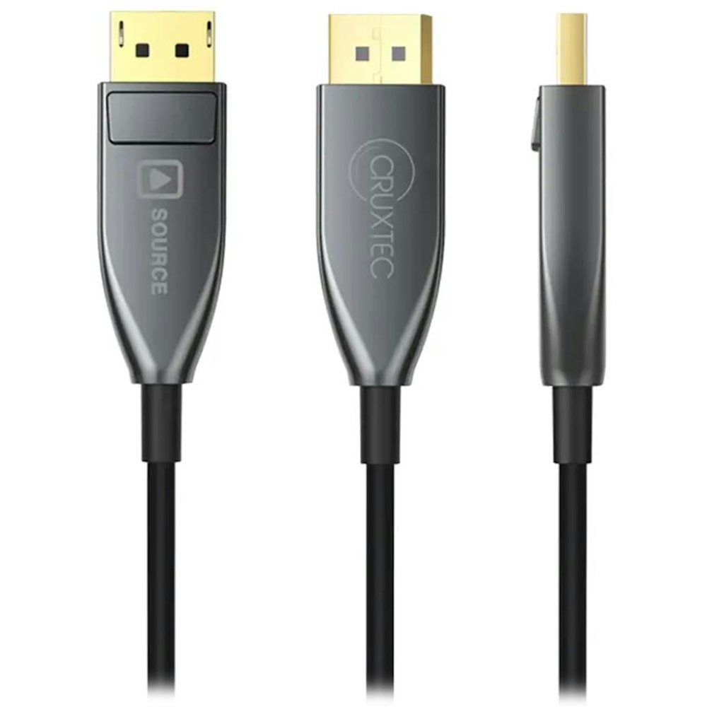 A large main feature product image of Cruxtec DisplayPort 1.4 8K Active Optical Fiber Male to Male Cable - 10m