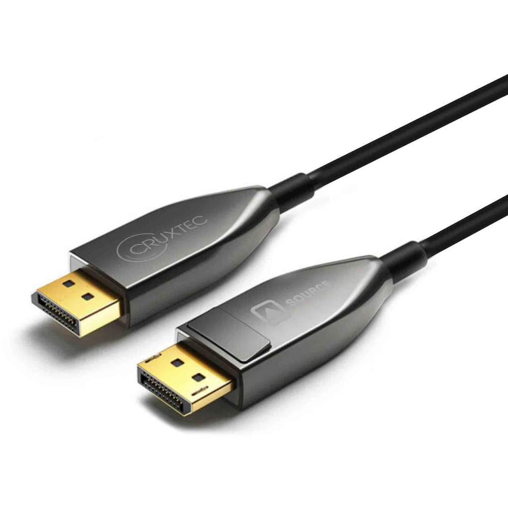 Cruxtec DisplayPort 1.4 8K Active Optical Fiber Male to Male Cable - 20m