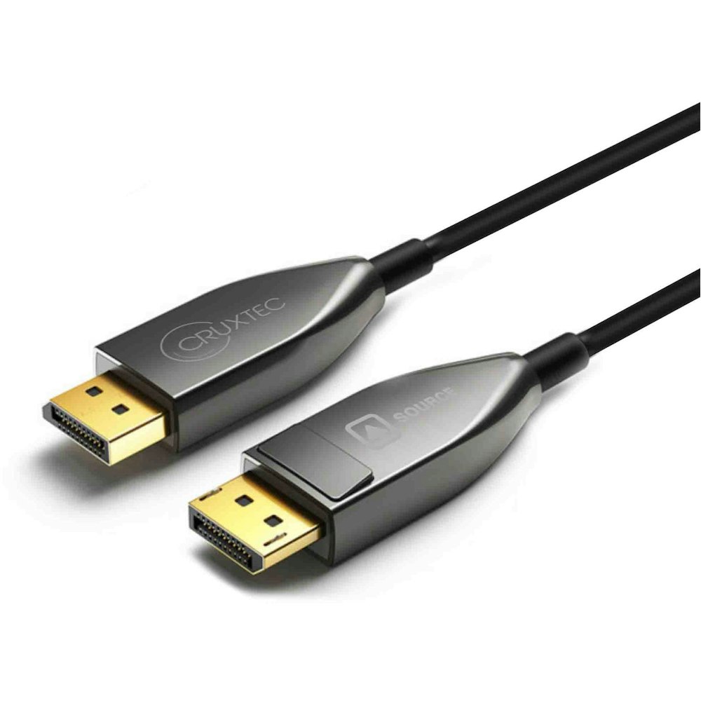 A large main feature product image of Cruxtec DisplayPort 1.4 8K Active Optical Fiber Male to Male Cable - 20m