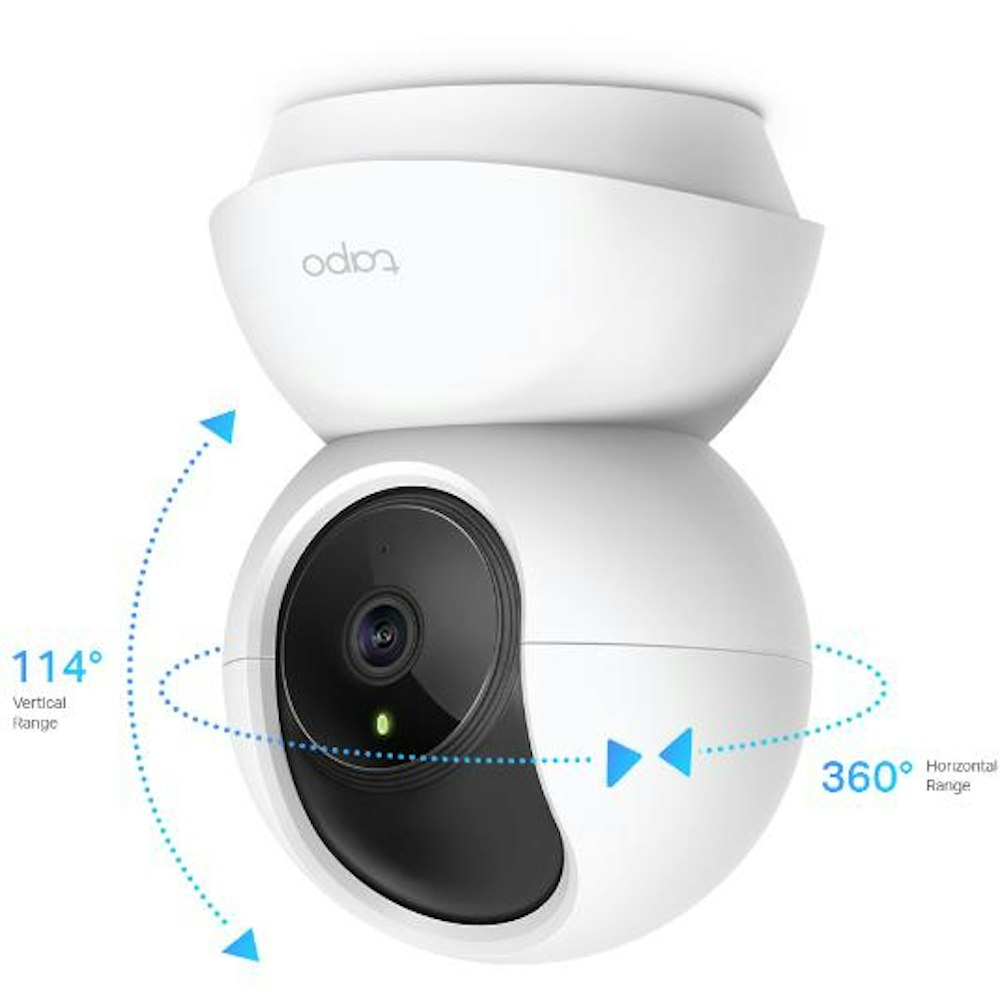 A large main feature product image of TP-Link Tapo TC70 - Pan/Tilt Home Security Wi-Fi Camera