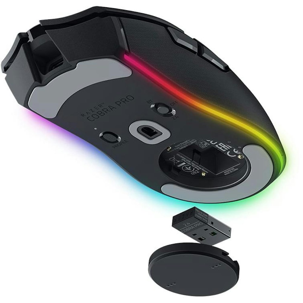 A large main feature product image of Razer Cobra Pro - Ambidextrous Wired/Wireless Gaming Mouse (Black)