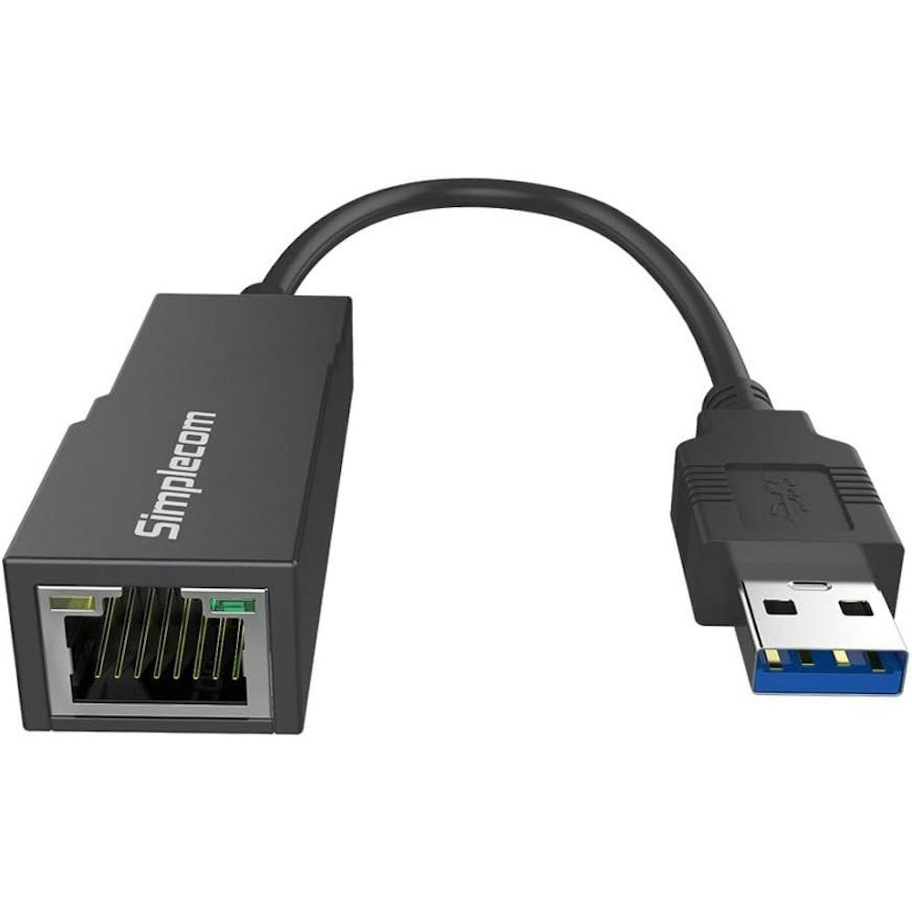 A large main feature product image of Simplecom NU301 USB 3.0 to RJ45 Gigabit Ethernet Network Adapter