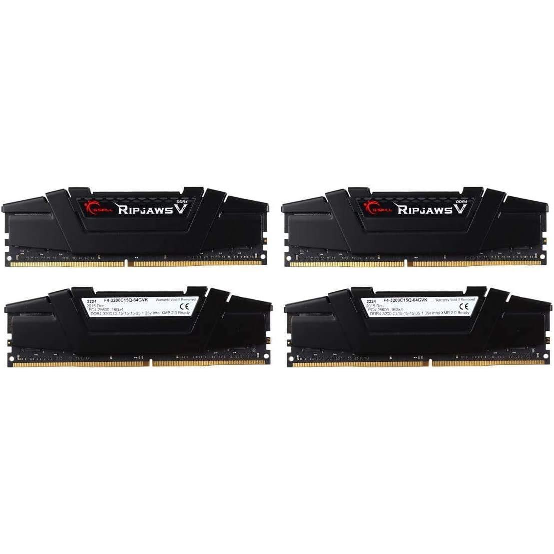 A large main feature product image of G.Skill Ripjaws V 128GB Kit (4x32GB) DDR4-3600 C18