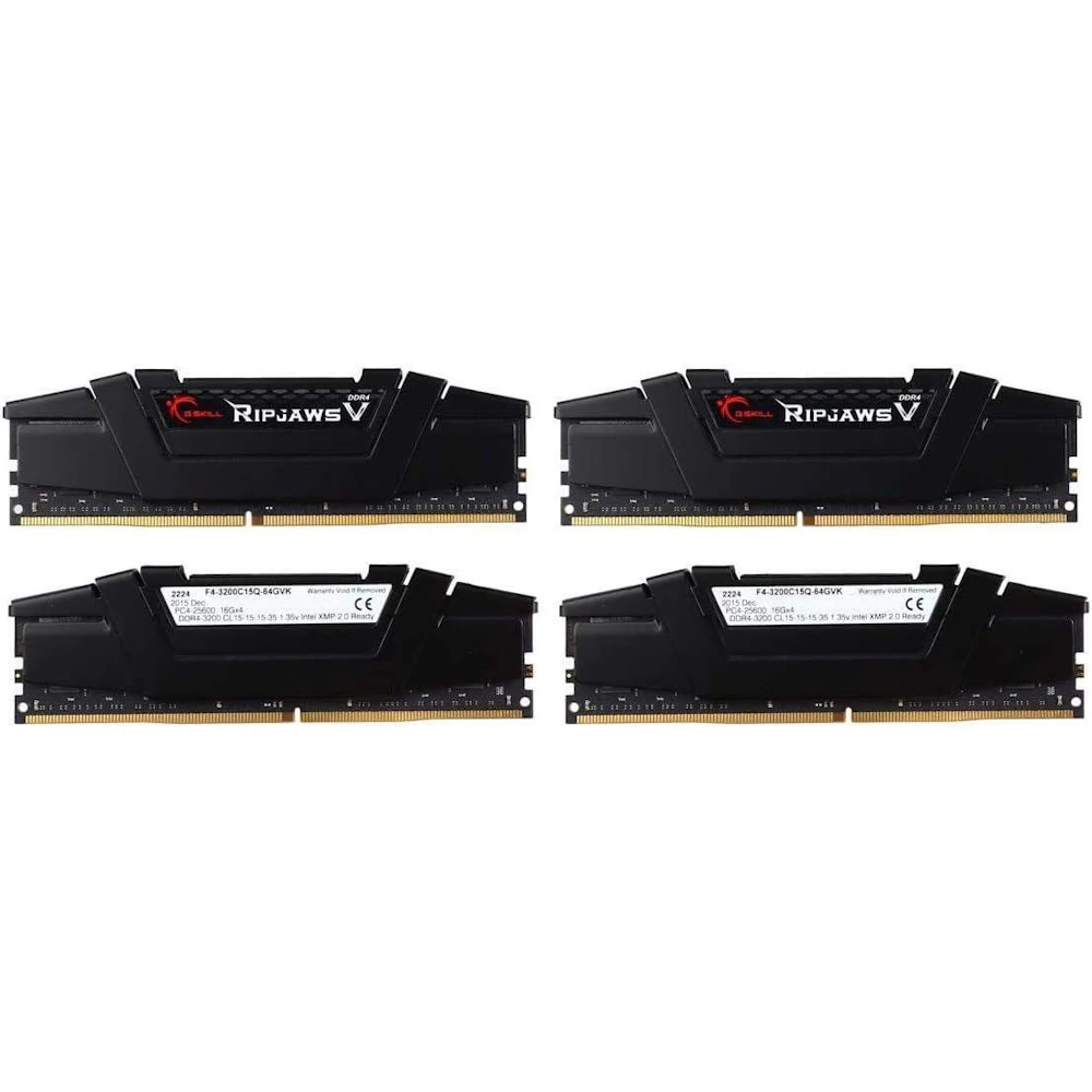 A large main feature product image of G.Skill Ripjaws V 128GB Kit (4x32GB) DDR4-3600 C18
