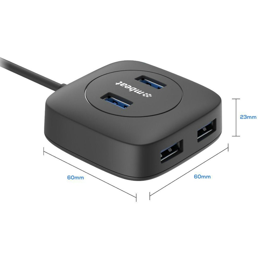A large main feature product image of mBeat 4 Port USB 3.0 Hub