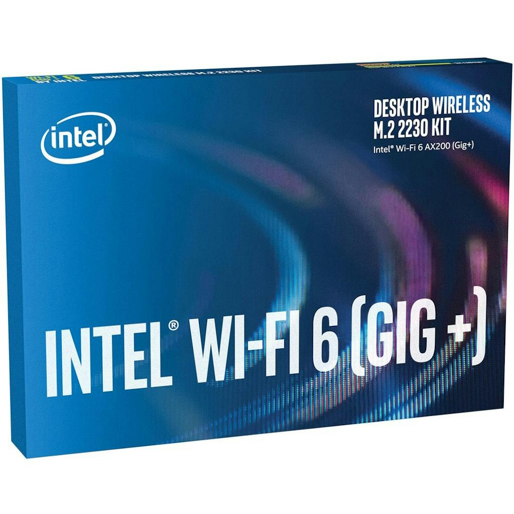 A large main feature product image of Intel Wi-Fi AX200 (802.11ax) Dual Band Bluetooth 5.1 Desktop Kit