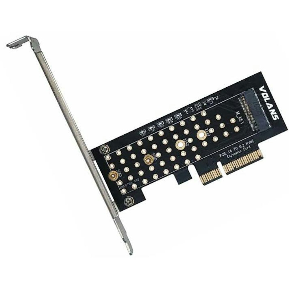 A large main feature product image of Volans VL-P4M2 NVMe M.2 to PCI-E 4.0 X4 Expansion Card
