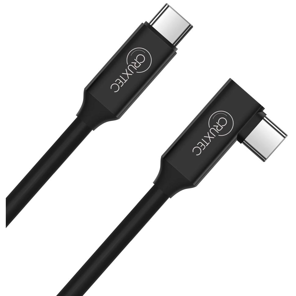 A large main feature product image of Cruxtec USB Type-C to Type-C 90 Degree Angle VR Cable - 5m