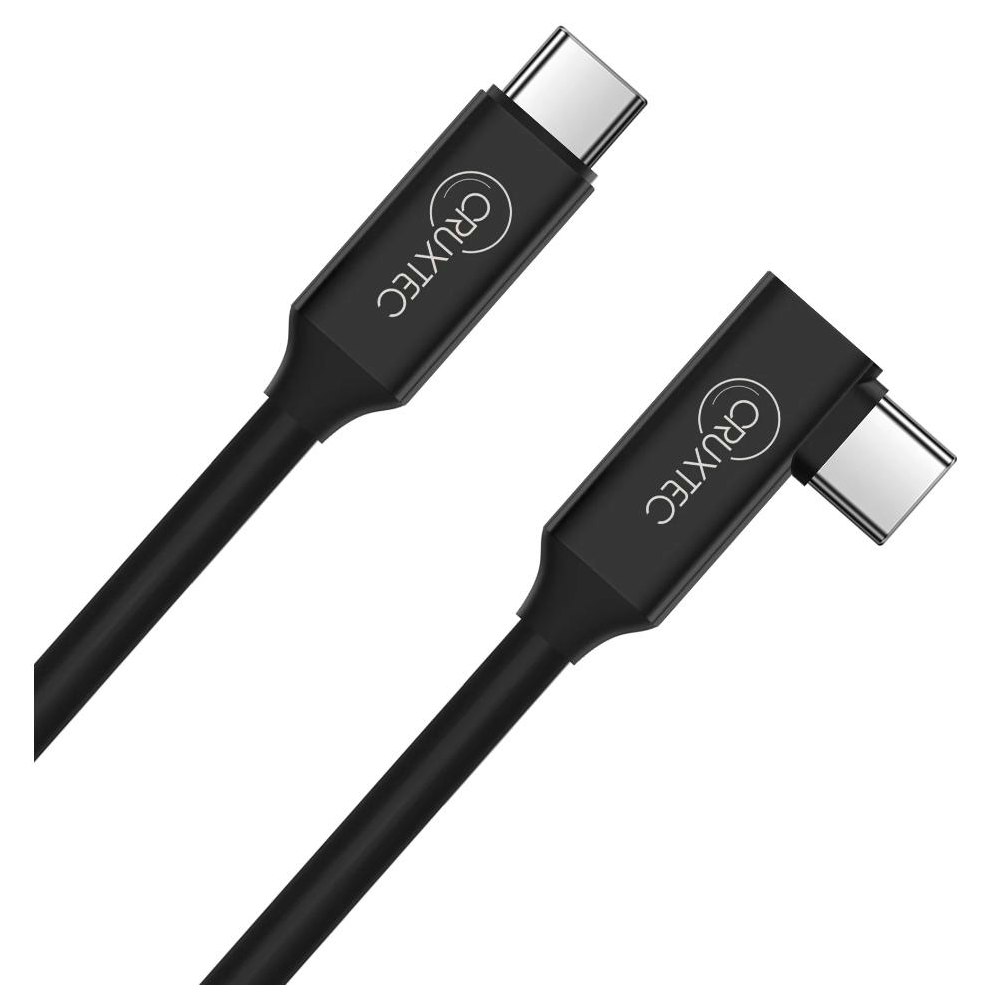 A large main feature product image of Cruxtec USB-C to USB-C 90 Degree Angle VR Cable - 5m