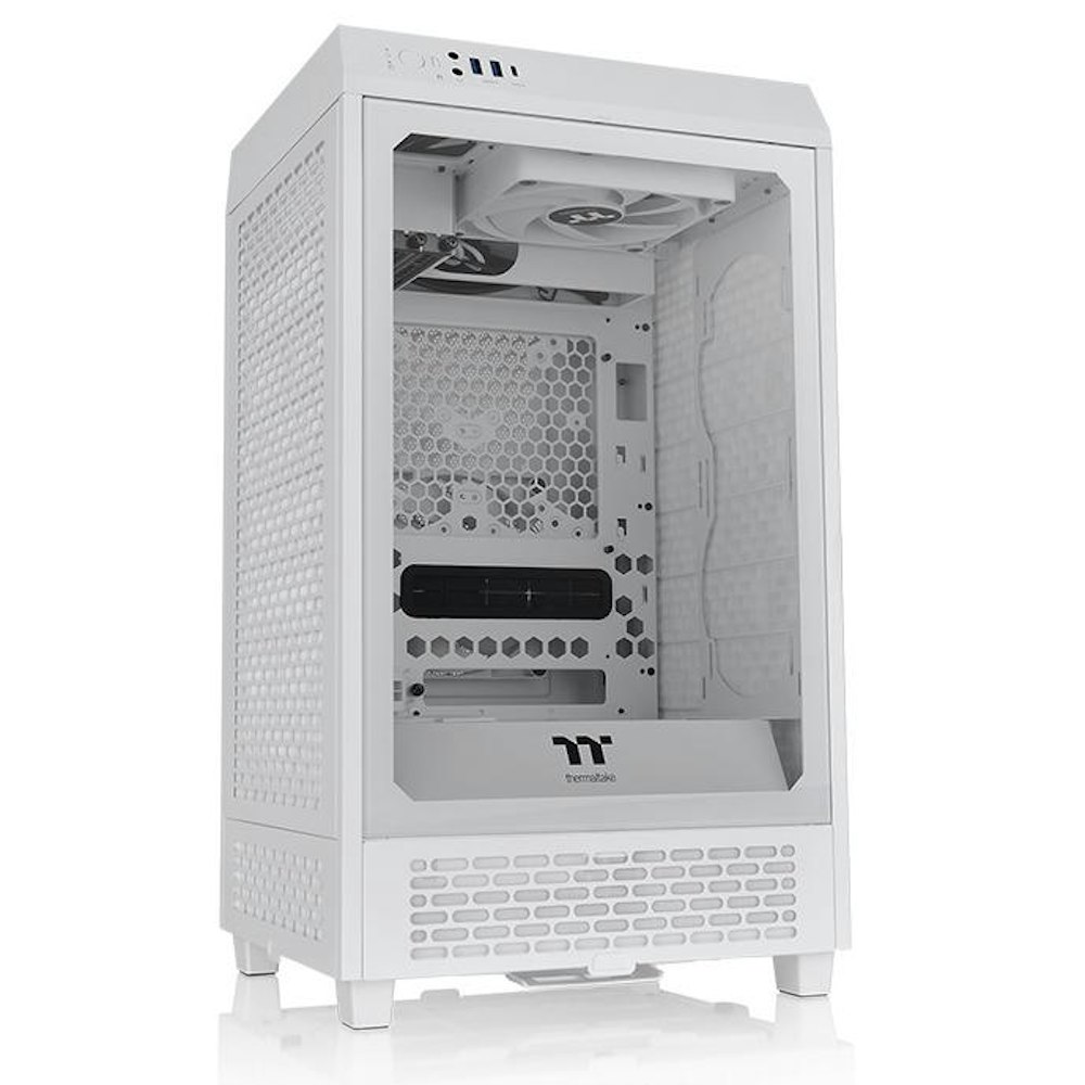 A large main feature product image of Thermaltake The Tower 200 - Mini Tower Case (Snow)