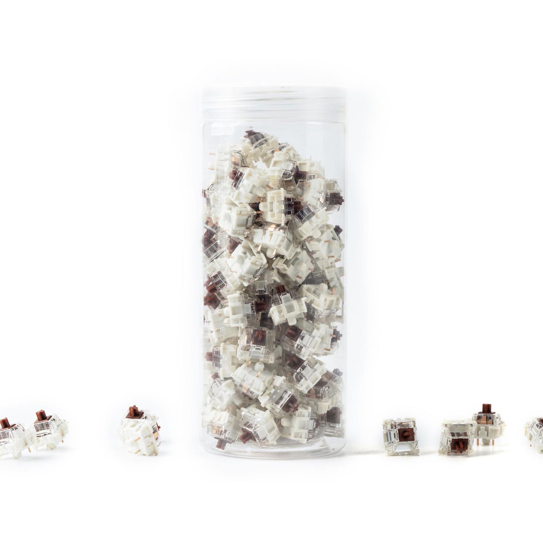 A large main feature product image of Gateron G Pro 3.0 Brown - 55g Tactile Switch Set (110pcs)