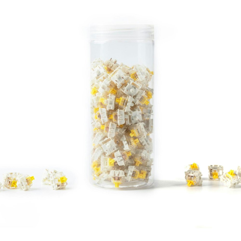 A large main feature product image of Gateron G Pro 3.0 Yellow - 50g Linear Switch Set (110pcs)