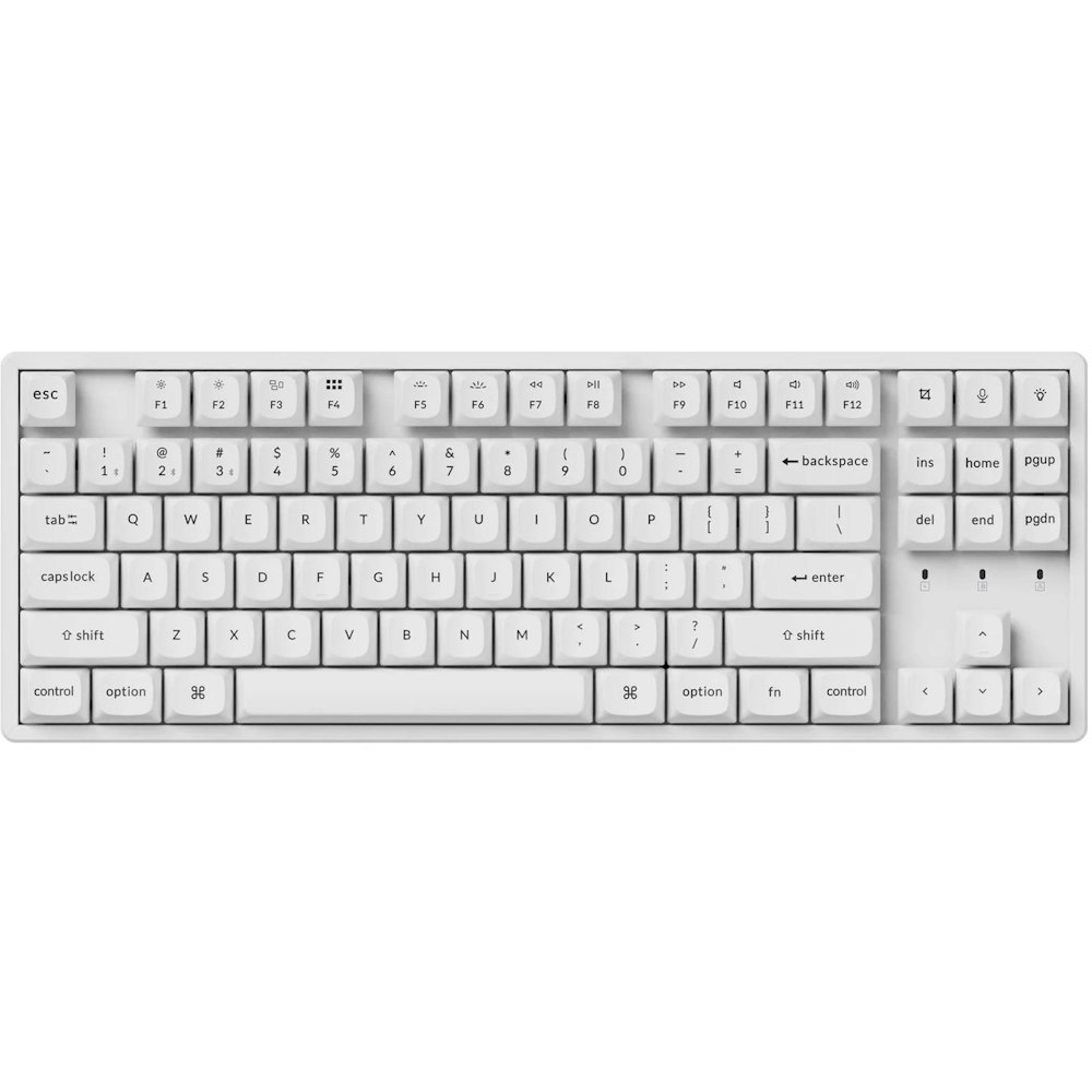 A large main feature product image of Keychron K8 Pro RGB White Wireless Mechanical Keyboard - K Pro Brown Switch