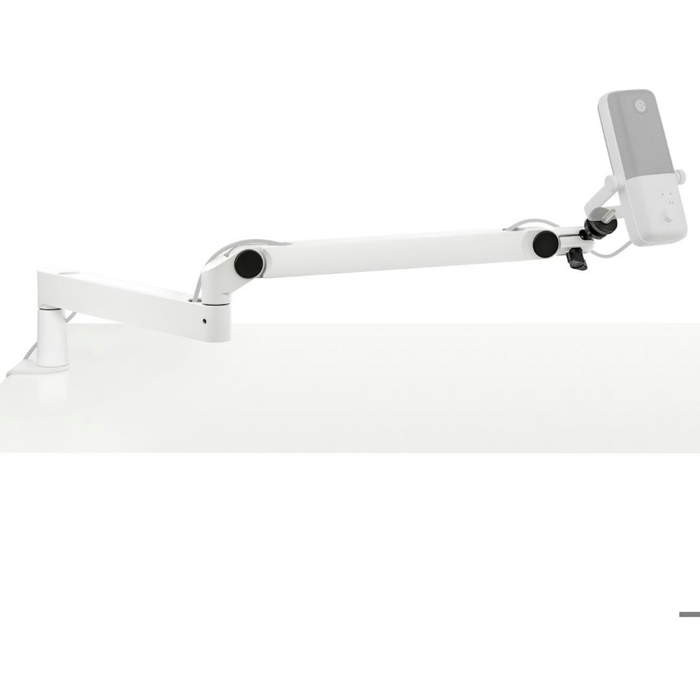 A large main feature product image of Elgato Wave Low Profile Microphone Arm - White