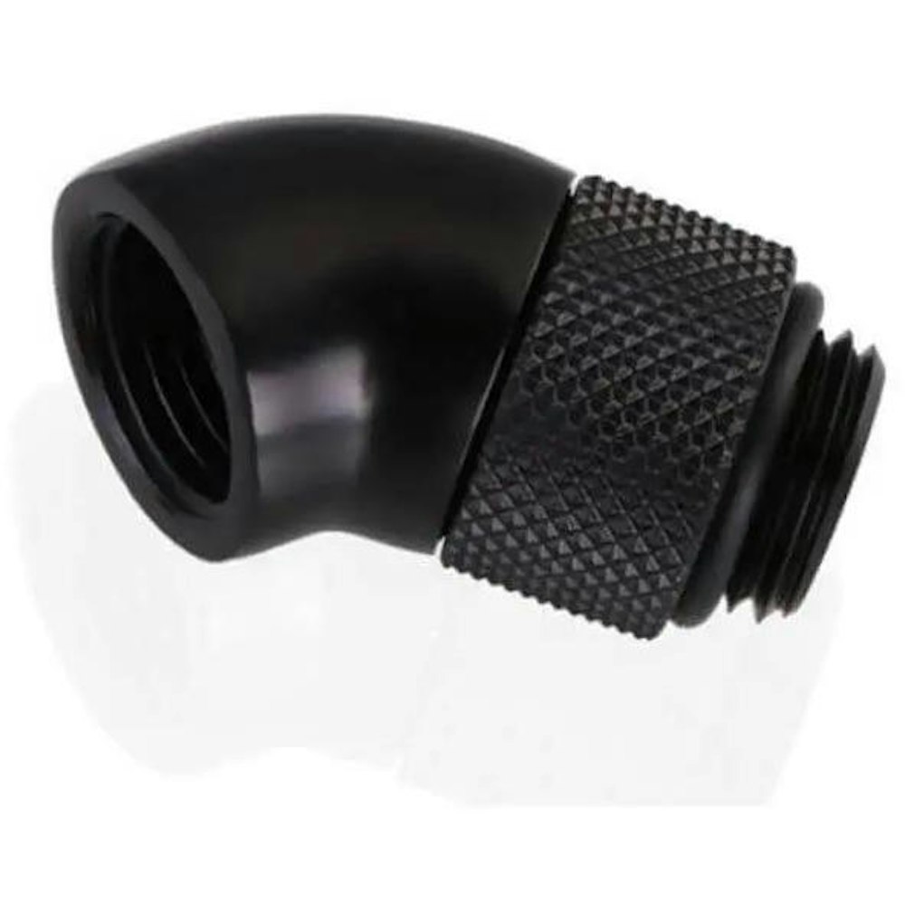 A large main feature product image of Bykski G1/4 45 Degree Rotary Extender - Matte Black
