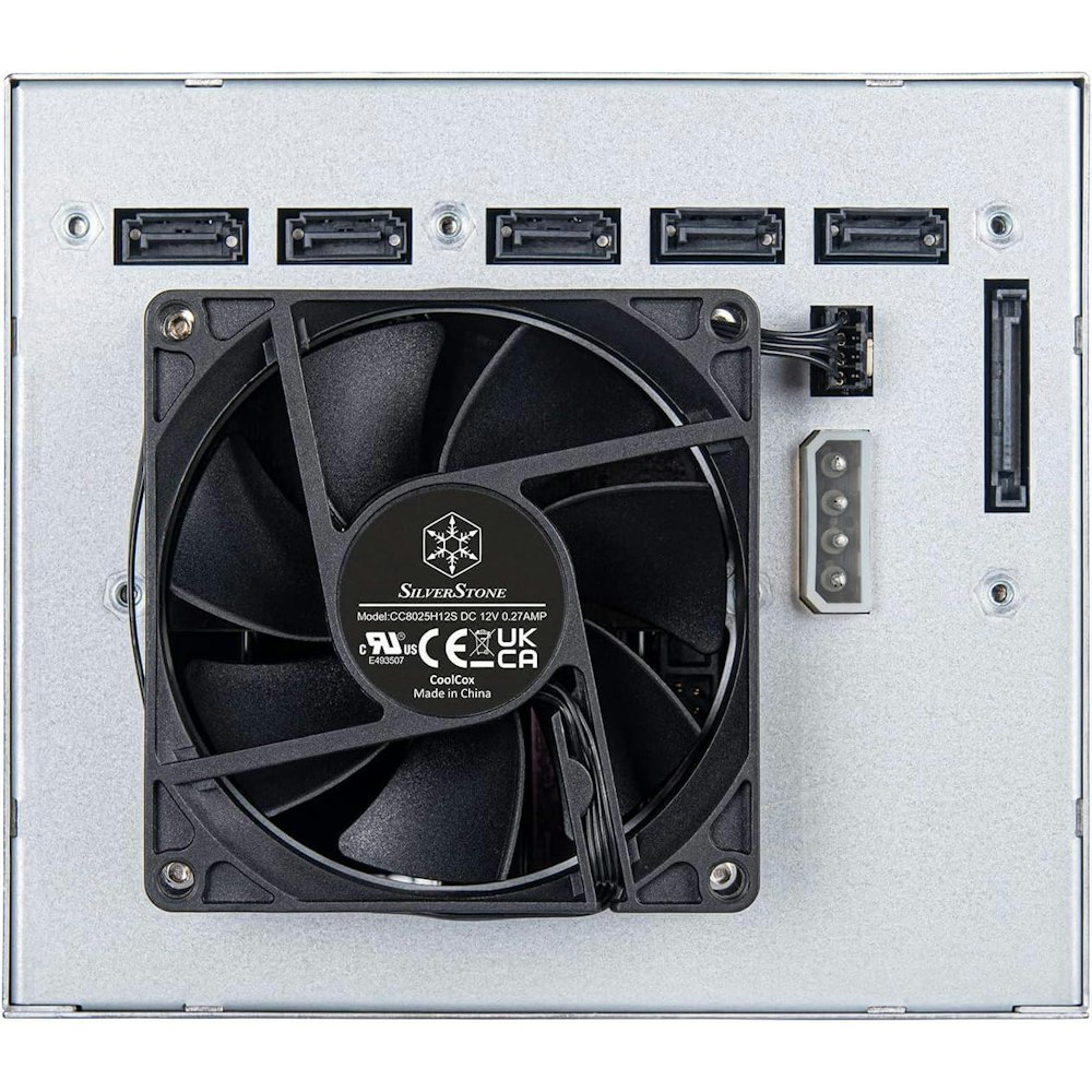A large main feature product image of SilverStone FS305-E 3x 5.25" to 5x 3.5" Hot Swap Adapter Cage