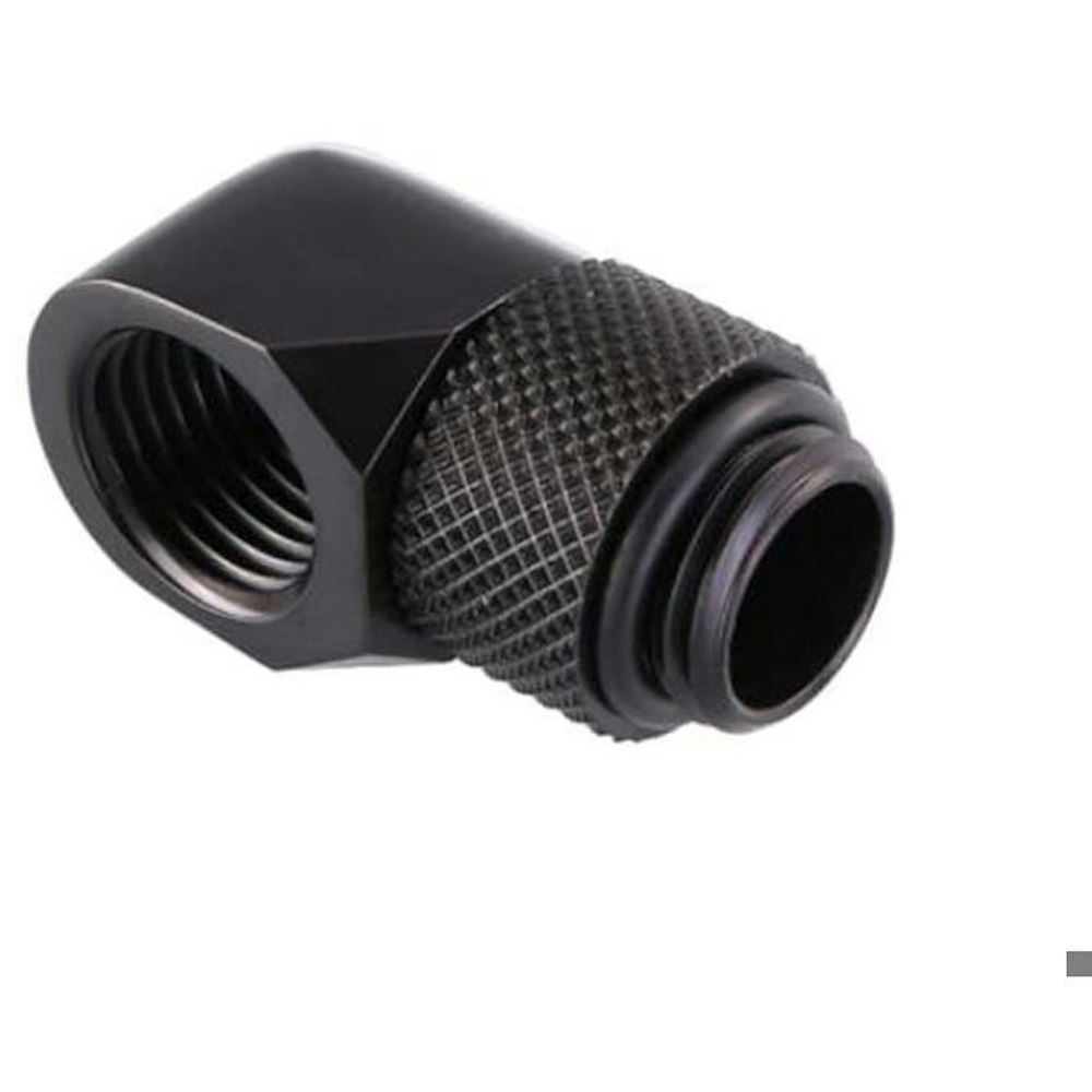 A large main feature product image of Bykski G1/4 90 Degree Rotary Extender - Matte Black