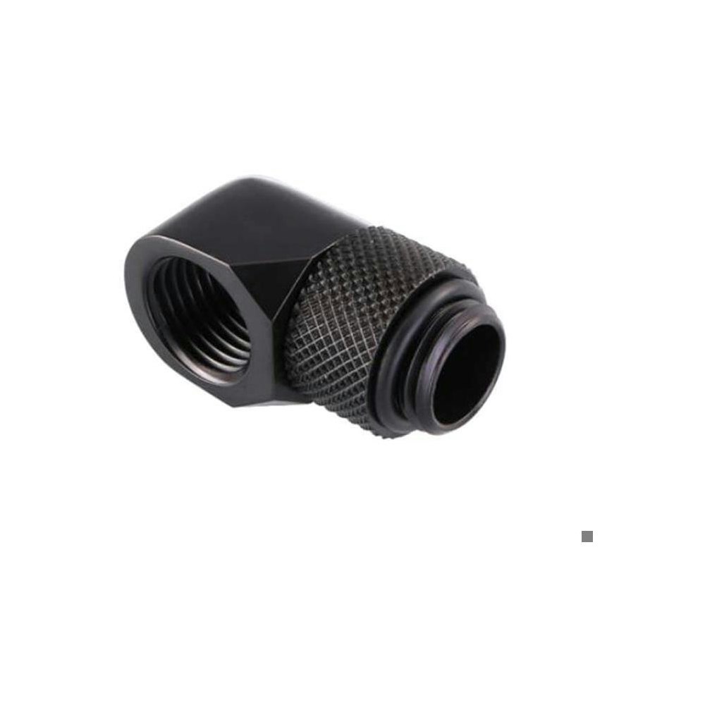 A large main feature product image of Bykski G1/4 90 Degree Rotary Extender - Matte Black