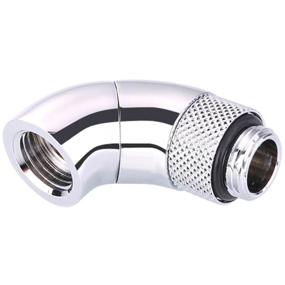 A large main feature product image of Bykski G1/4" 90 Degree Double Rotary Elbow Fitting (Silver)