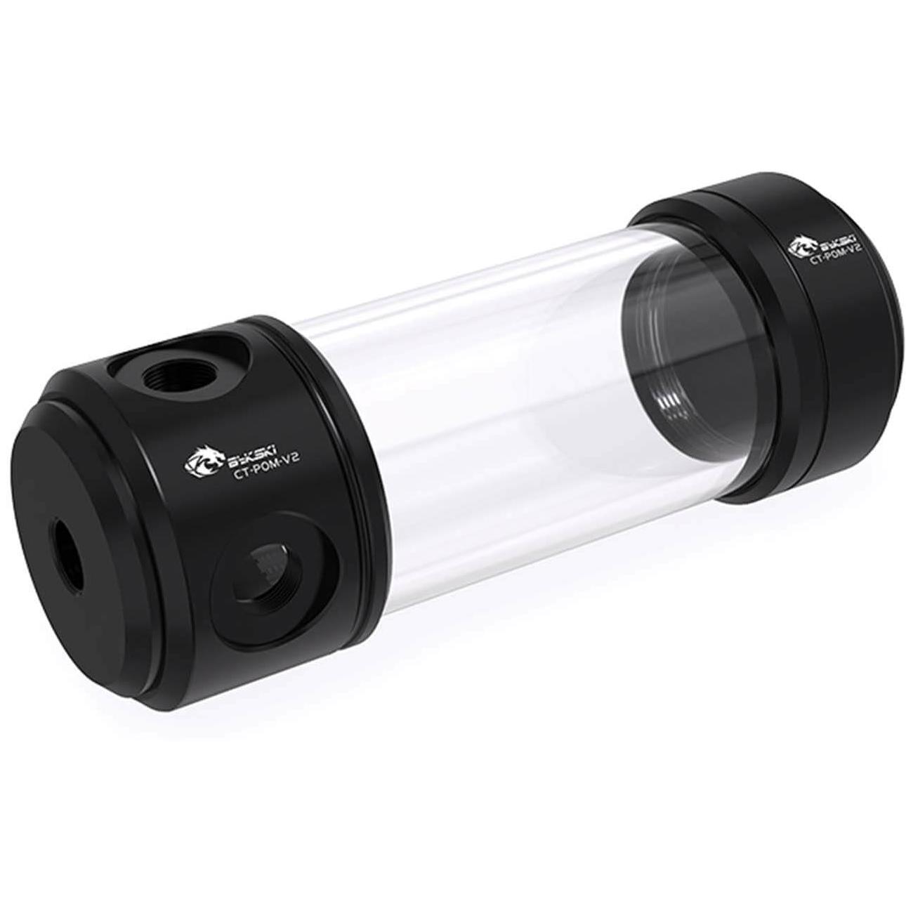 A large main feature product image of Bykski 150mm Cylindrical Reservoir (Acetal/Acrylic)