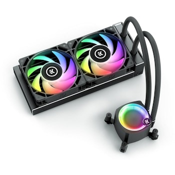 Product image of EK Nucleus 240mm Lux D-RGB AIO Liquid CPU Cooler - Black - Click for product page of EK Nucleus 240mm Lux D-RGB AIO Liquid CPU Cooler - Black