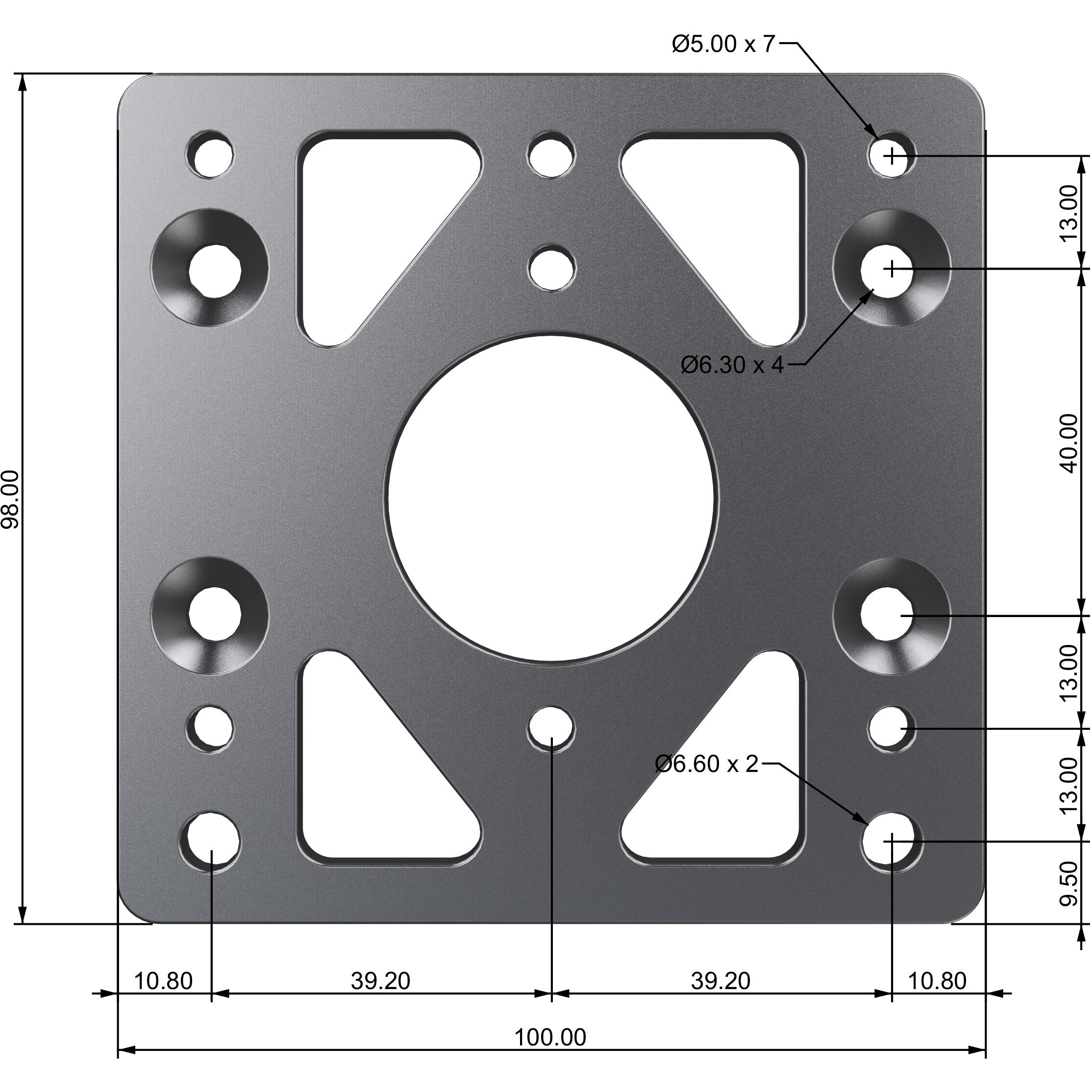 A large main feature product image of MOZA Universal Base Mount Adapter