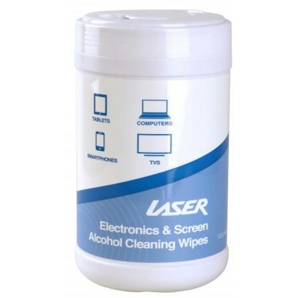 A large main feature product image of Laser Alcohol Cleaning Wipes 100 Pack
