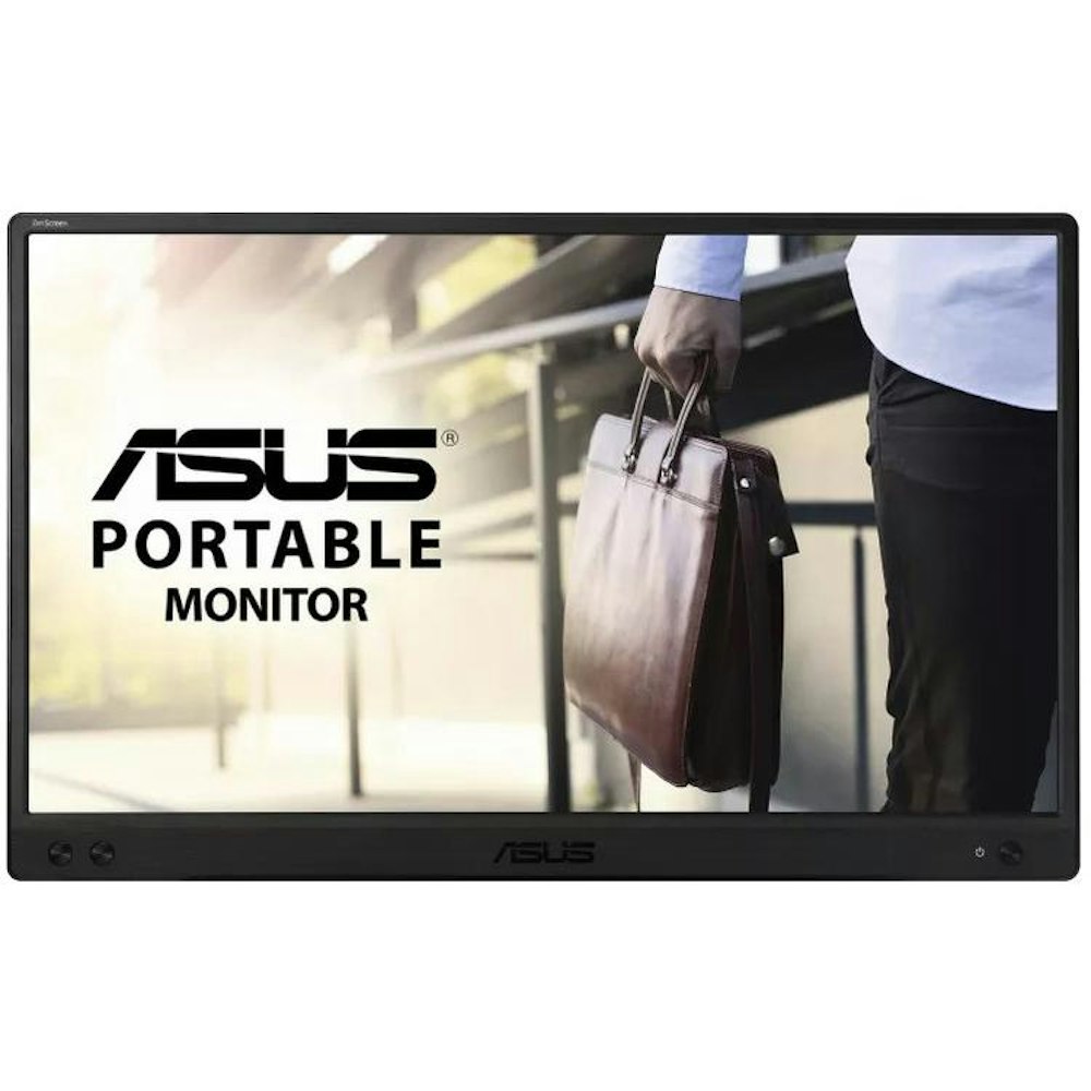 A large main feature product image of ASUS ZenScreen MB166C 15.6" FHD 60Hz IPS Portable Monitor