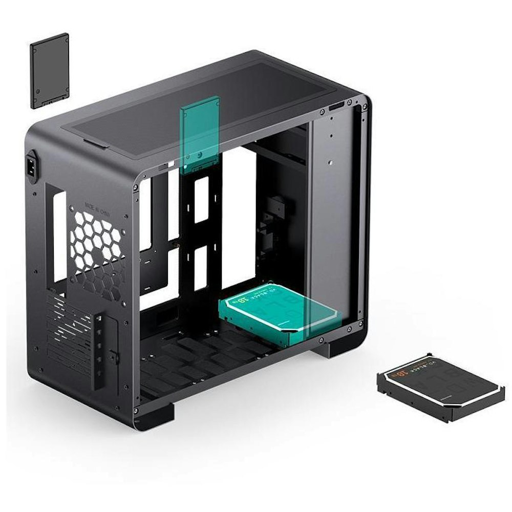 A large main feature product image of Jonsbo U4 Mini MESH mATX Case - Black