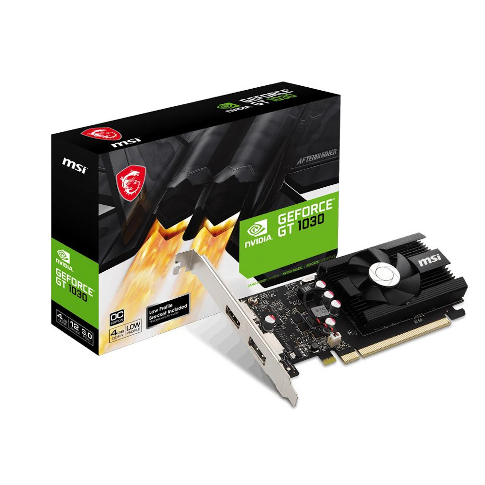 MSI GeForce GT 1030 4GB DDR4 Low Profile OC