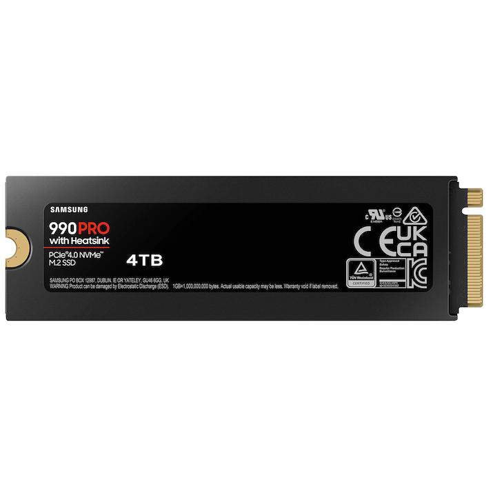 Samsung 990 Pro w/ Heatsink PCIe Gen4 NVMe M.2 SSD - 4TB | PLE Computers