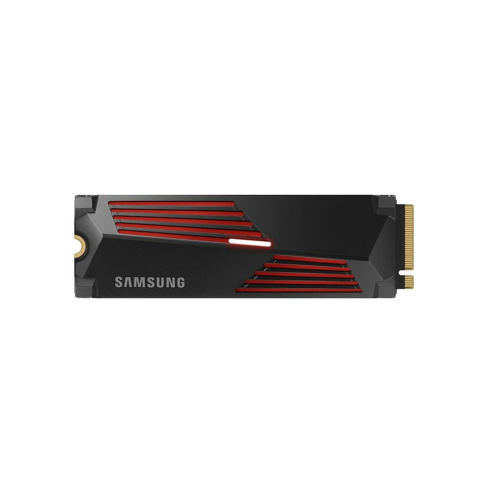 A large main feature product image of Samsung 990 Pro w/ Heatsink PCIe Gen4 NVMe M.2 SSD - 4TB