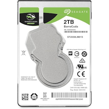 Product image of Seagate BarraCuda 2.5" Notebook HDD - 2TB 128MB - Click for product page of Seagate BarraCuda 2.5" Notebook HDD - 2TB 128MB