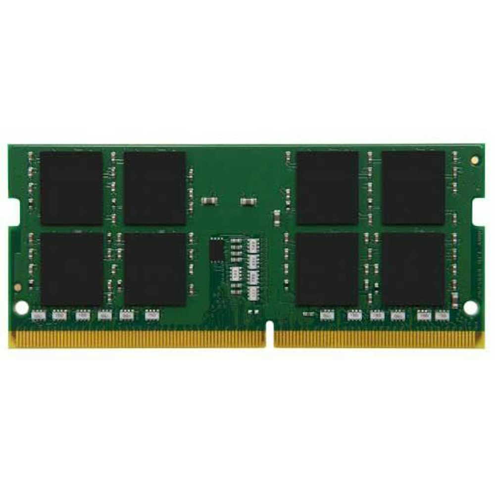 A large main feature product image of Kingston 16GB Single (1x16GB) DDR4 SO-DIMM C19 2666MHz