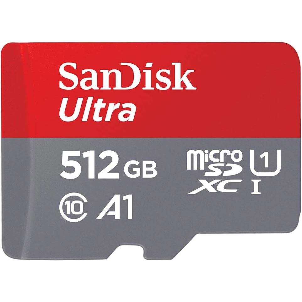 A large main feature product image of SanDisk Ultra 512GB microSDXC U1 A1 UHS-I microSD Card