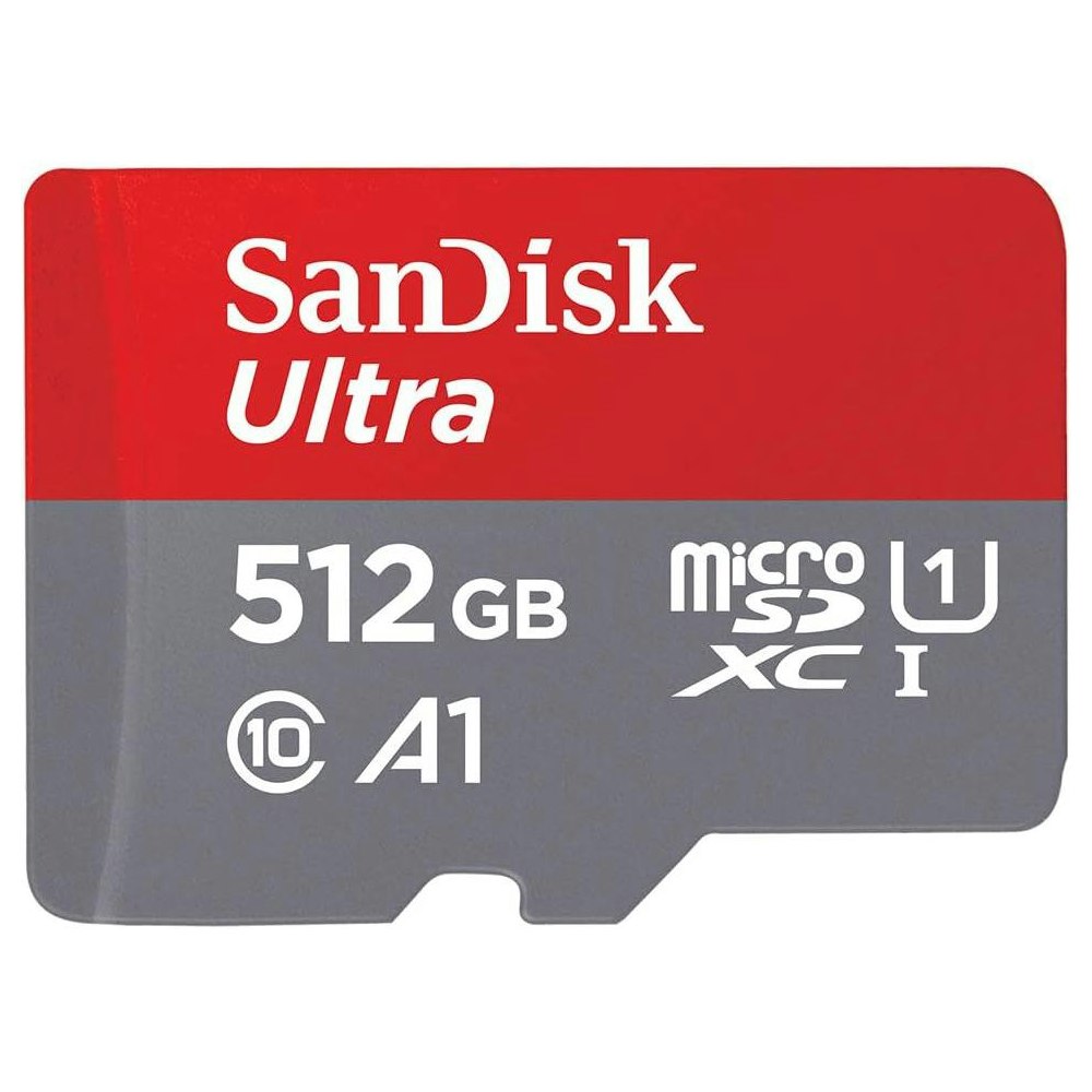 A large main feature product image of SanDisk Ultra 512GB UHS-I MicroSDXC Card